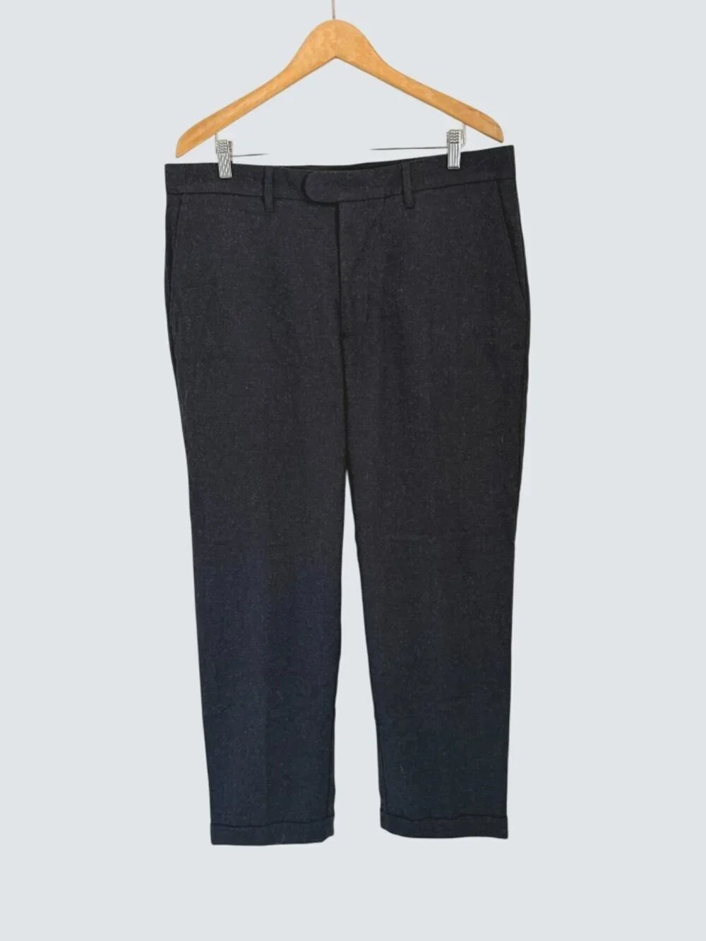J. Crew Mens Wool Blend Navy Trousers W36 L32 Slim Fit Made In Indonesia